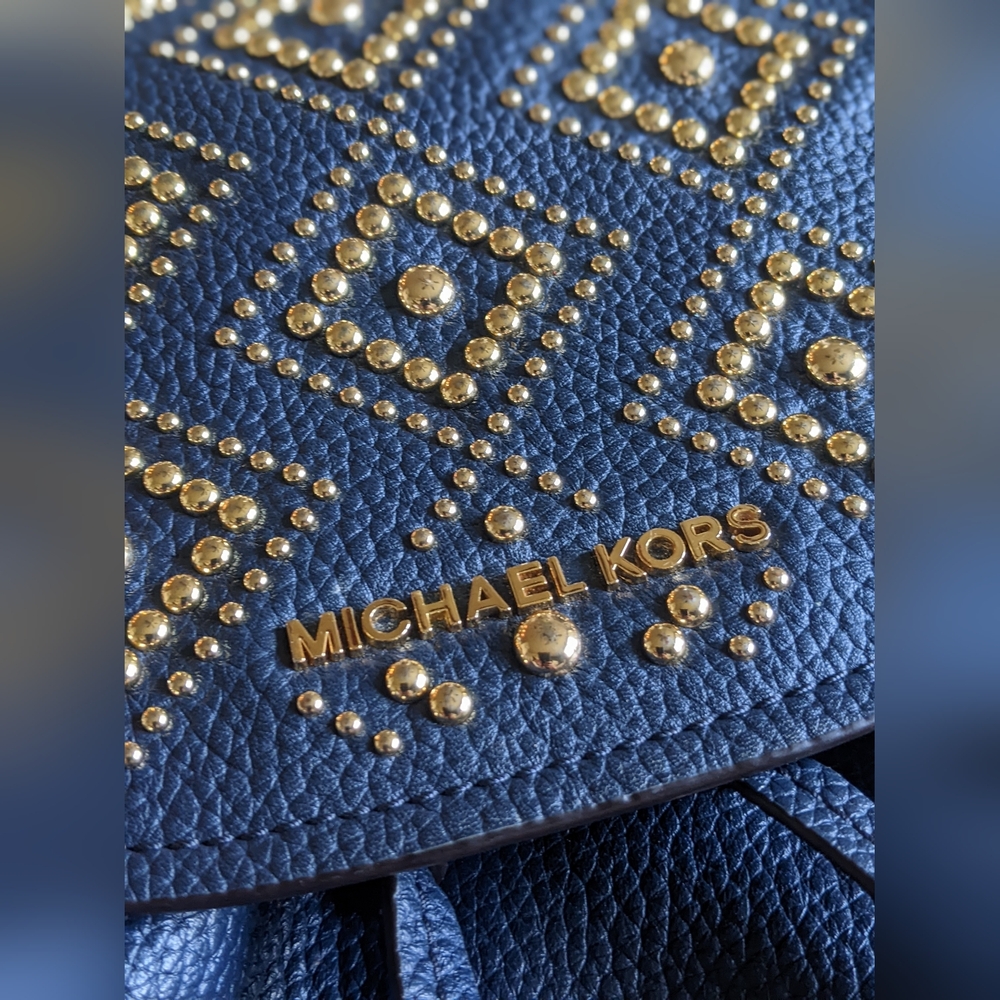 Michael kors southwestern studded leather backpack purse - Picture 2 of 13